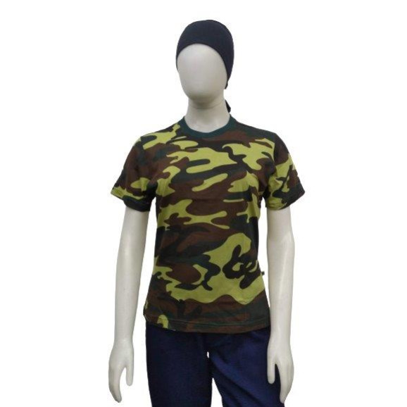 babylook camuflado verde frente