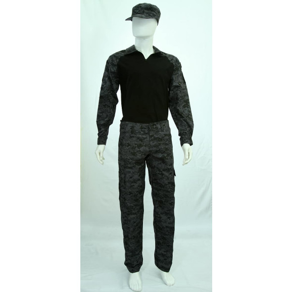 Farda Combat Shirt camuflado digital cinza frente