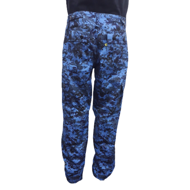 Calca discount camuflada azul