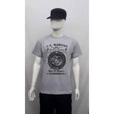 Camiseta Manga Curta US Marines - Cinza