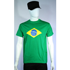 Camiseta Manga Curta Bandeira do Brasil