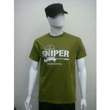 Camiseta Manga Curta Sniper - Verde Oliva