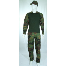 Conjunto Combat Shirt Americano Woodland