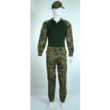 Conjunto Combat Shirt Digital Marpat Woodland