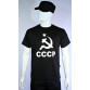 camiseta CCCP preta manga curta frente