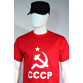 camiseta CCCP vermelha manga curta detalhe frente