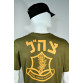 camiseta exército de israel verde oliva manga curta detalhe frente
