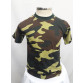 Camiseta Infantil camuflado verde frente