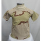 Camiseta Infantil Camuflado Deserto tricolor frente