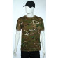 camiseta camuflado multicam manga curta frente