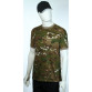 camiseta camuflado multicam manga curta lado