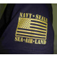 camiseta navy seals azul marinho manga curta detalhe manga