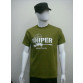 camiseta sniper verde oliva manga curta frente com calça