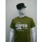 camiseta sniper verde oliva manga curta frente