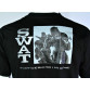 camiseta swat preta manga curta detalhe estampa