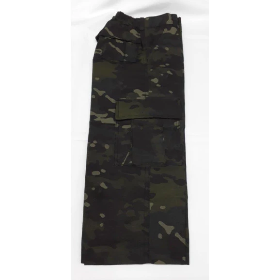 calça infantil camuflado multicam black 