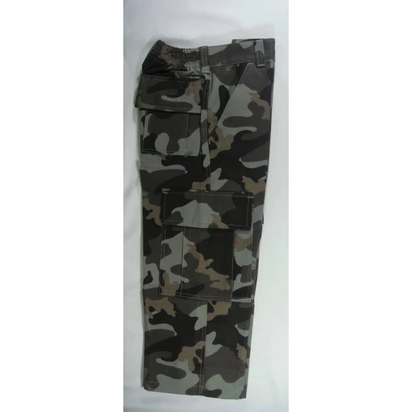 calça infantil camuflado cinza