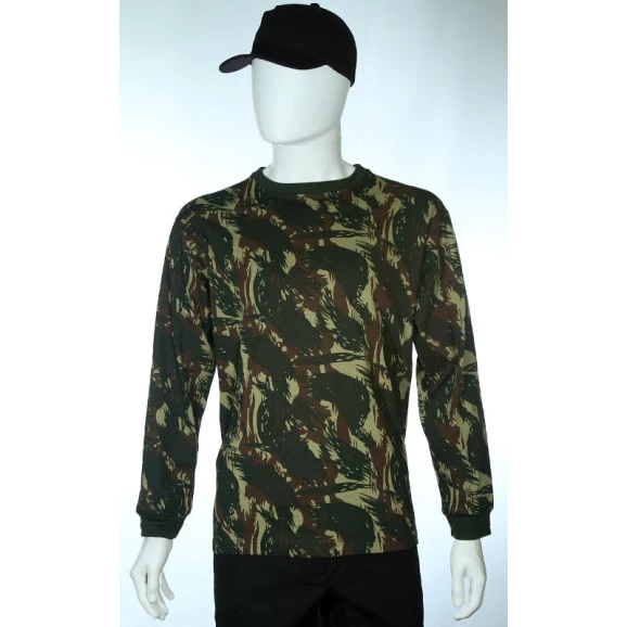 camiseta camuflado exército brasileiro manga longa frente