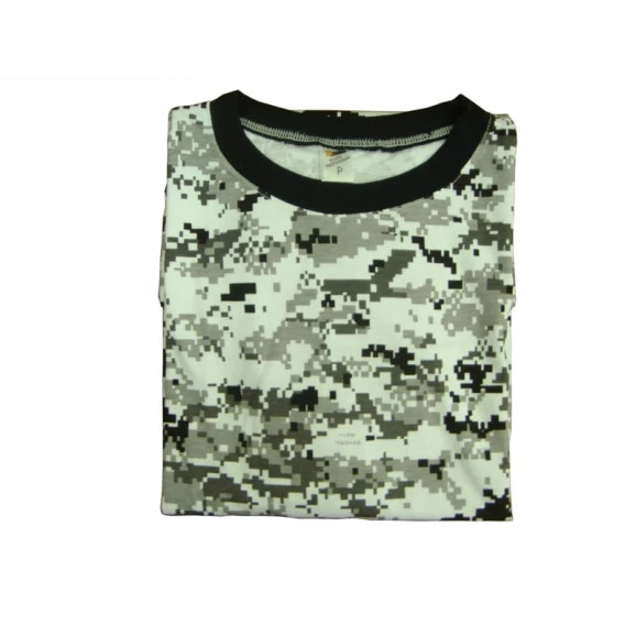 camiseta camuflado digital gelo manga curta