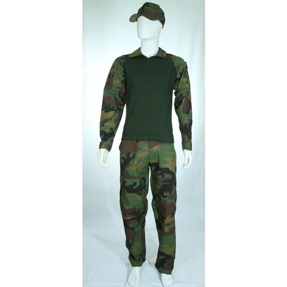 Farda Combat Shirt Camuflado Woodland frente