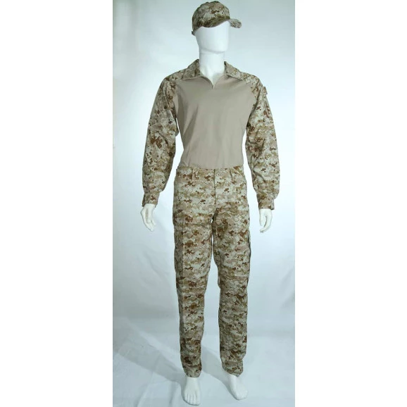 Farda Combat Shirt Camuflado Digital Deserto detalhe