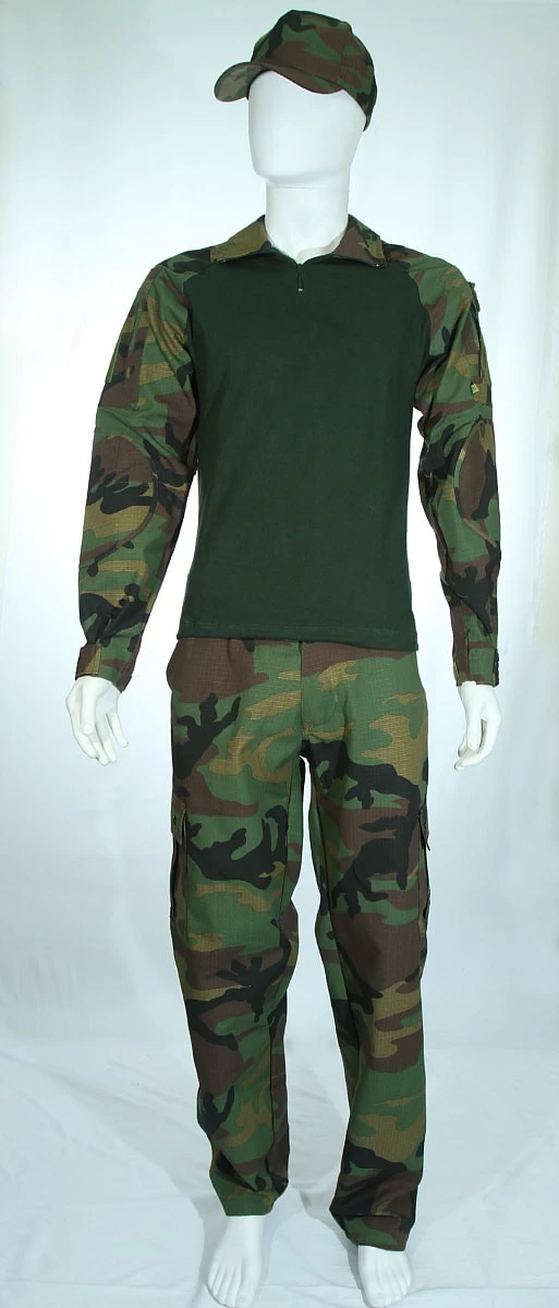 Conjunto Combat Shirt Americano Woodland