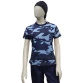 babylook camuflado azul frente
