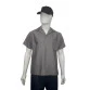camisa profissional gola italiana cinza frente