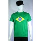 camiseta bandeira do brasil manga curta frente