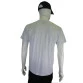 camiseta branca gola careca manga curta costas