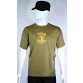 camiseta exército de israel verde oliva manga curta frente