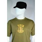 camiseta exército de israel verde oliva manga curta detalhe frente