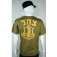 camiseta exército de israel verde oliva manga curta costas