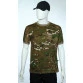 camiseta camuflado multicam manga curta frente