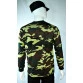 camiseta camuflado verde manga longa costas