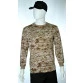 camiseta camuflado digital deserto manga longa frente