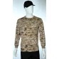 camiseta camuflado digital deserto manga longa lateral