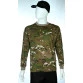 camiseta camuflado multicam manga longa frente
