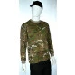 camiseta camuflado multicam manga longa lateral