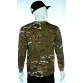 camiseta camuflado multicam manga longa costas 