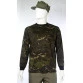 camiseta camuflado multicam black manga longa frente