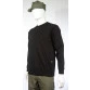 camiseta gola careca preta manga longa lateral