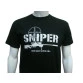 camiseta sniper preta manga curta detalhe frente